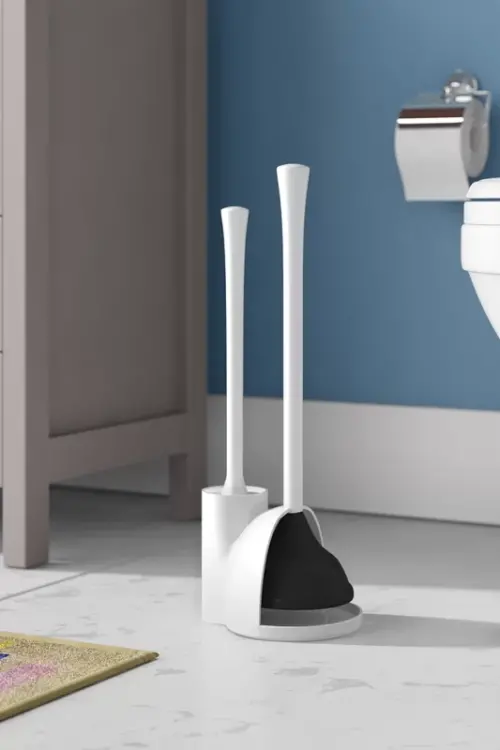 Ebern Designs Obray Plastic Toilet Brush Set