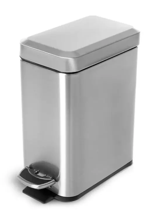 Home Zone Living Steel 1.3 Gallon Step On Waste Basket