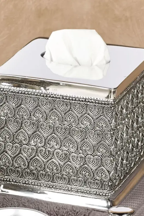 Rymer Beaded Heart Boutique Tissue Box Cover